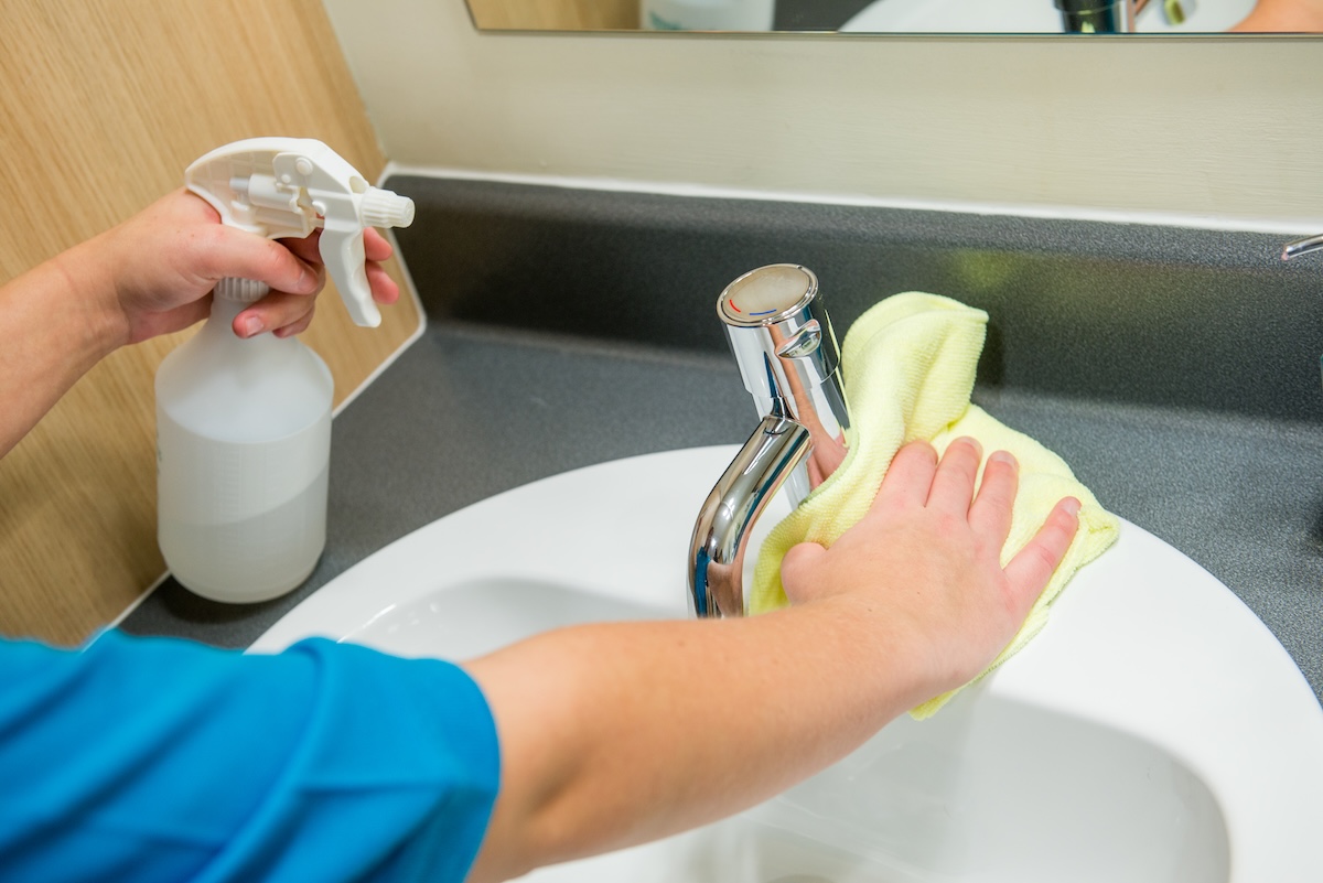 washroom cleaning for Copthorne Hotel